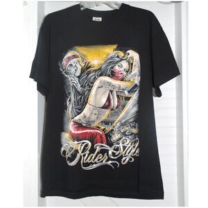 Vintage Ariari Sport tshsirt Mens large‎ y2k Rider Bikercore Unisex Biker